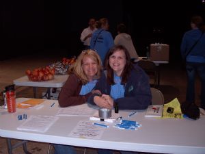 Laurie from OSS (left) and Tina from YTRec Working the Registration Table